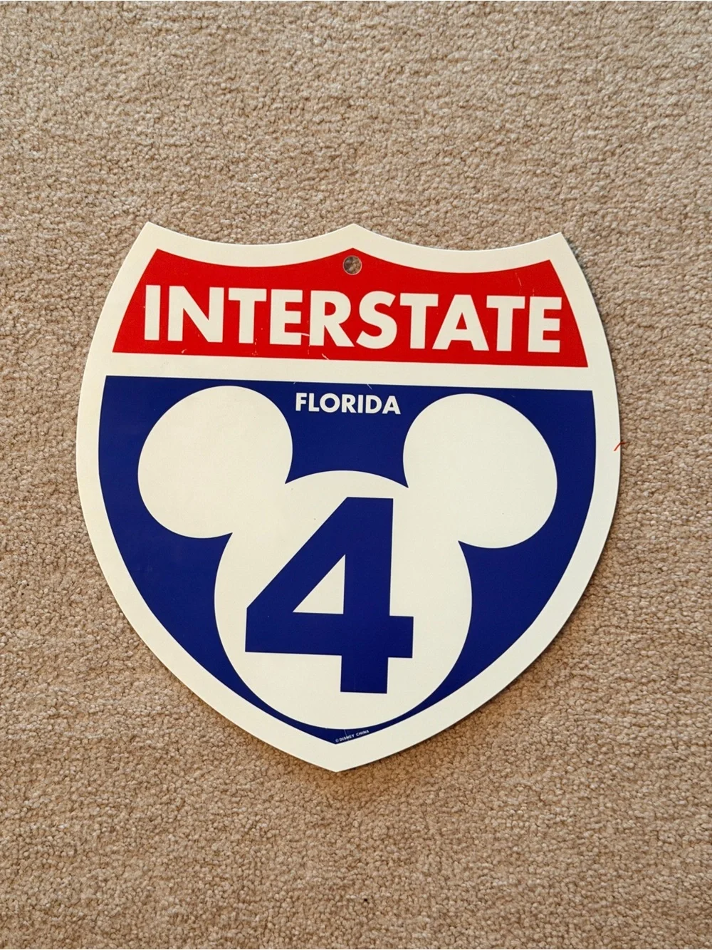 Disney Interstate 4 Shield Wall Art - Red, Blue, White